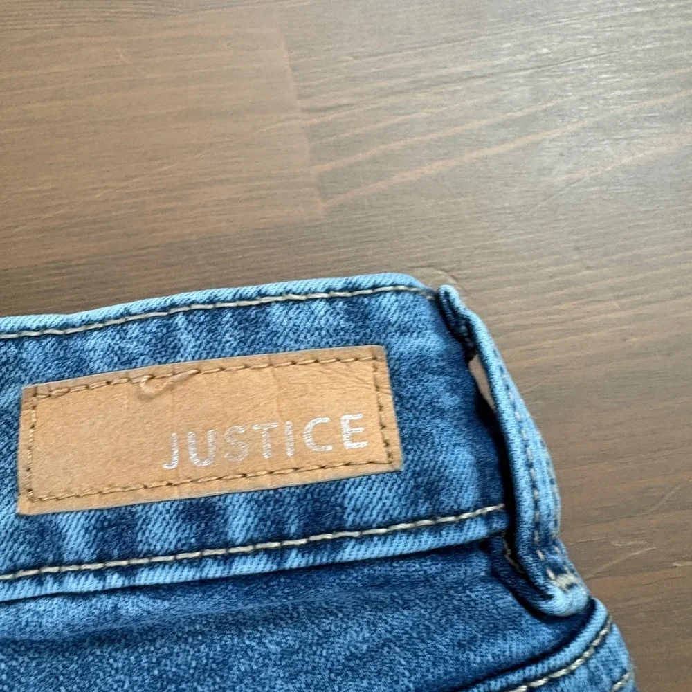 Justice Blue Denim Shorts with‎ Frayed Hem Distressed Summer Beach